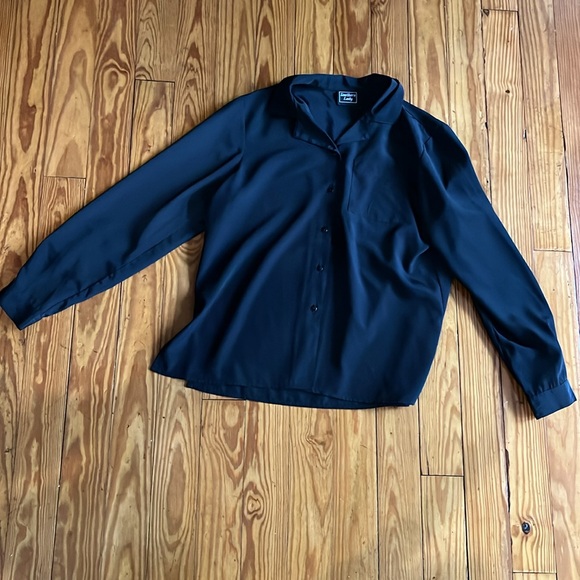 Black Dress Button Down - Picture 3 of 4